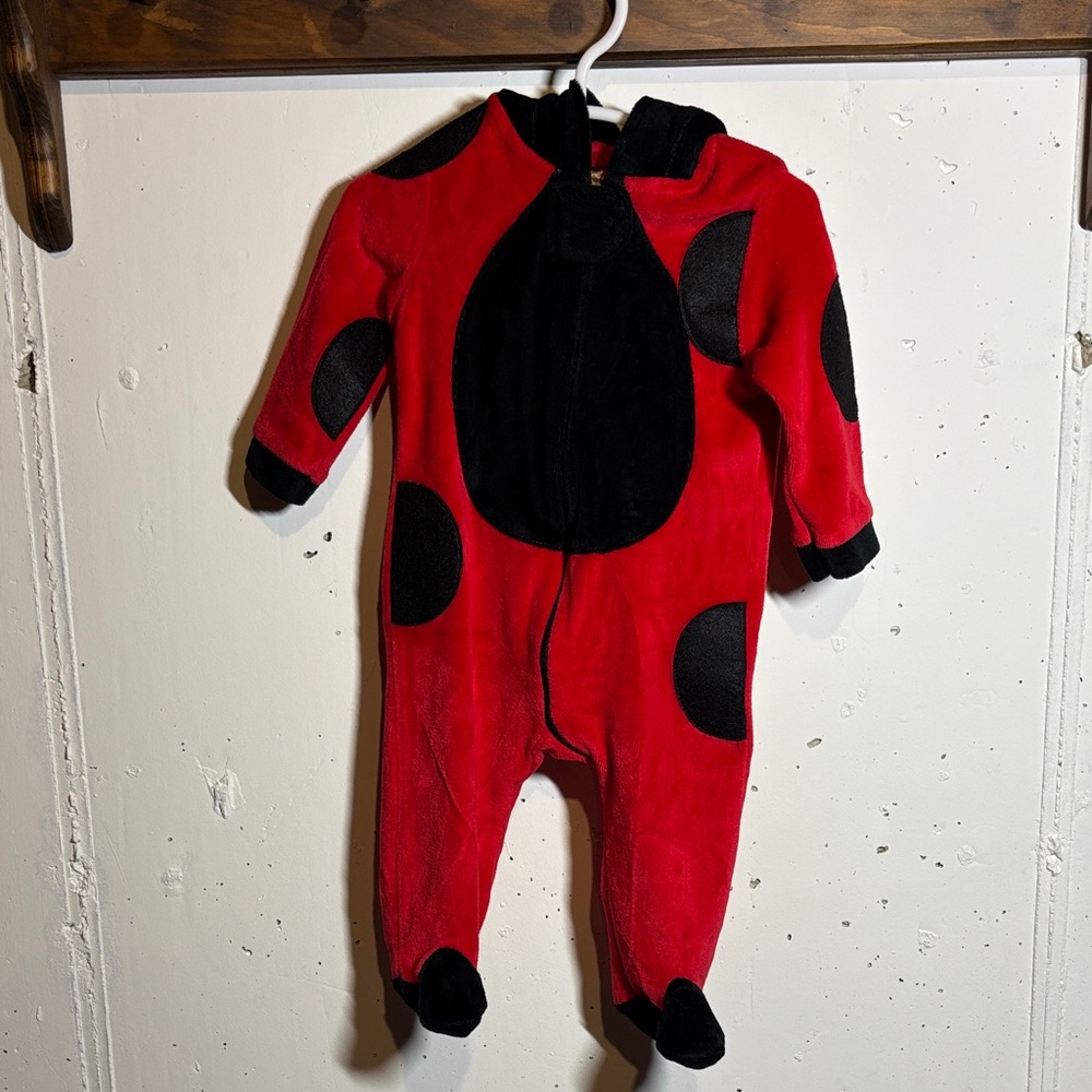 Baby Gear Red and Black Ladybug Footie